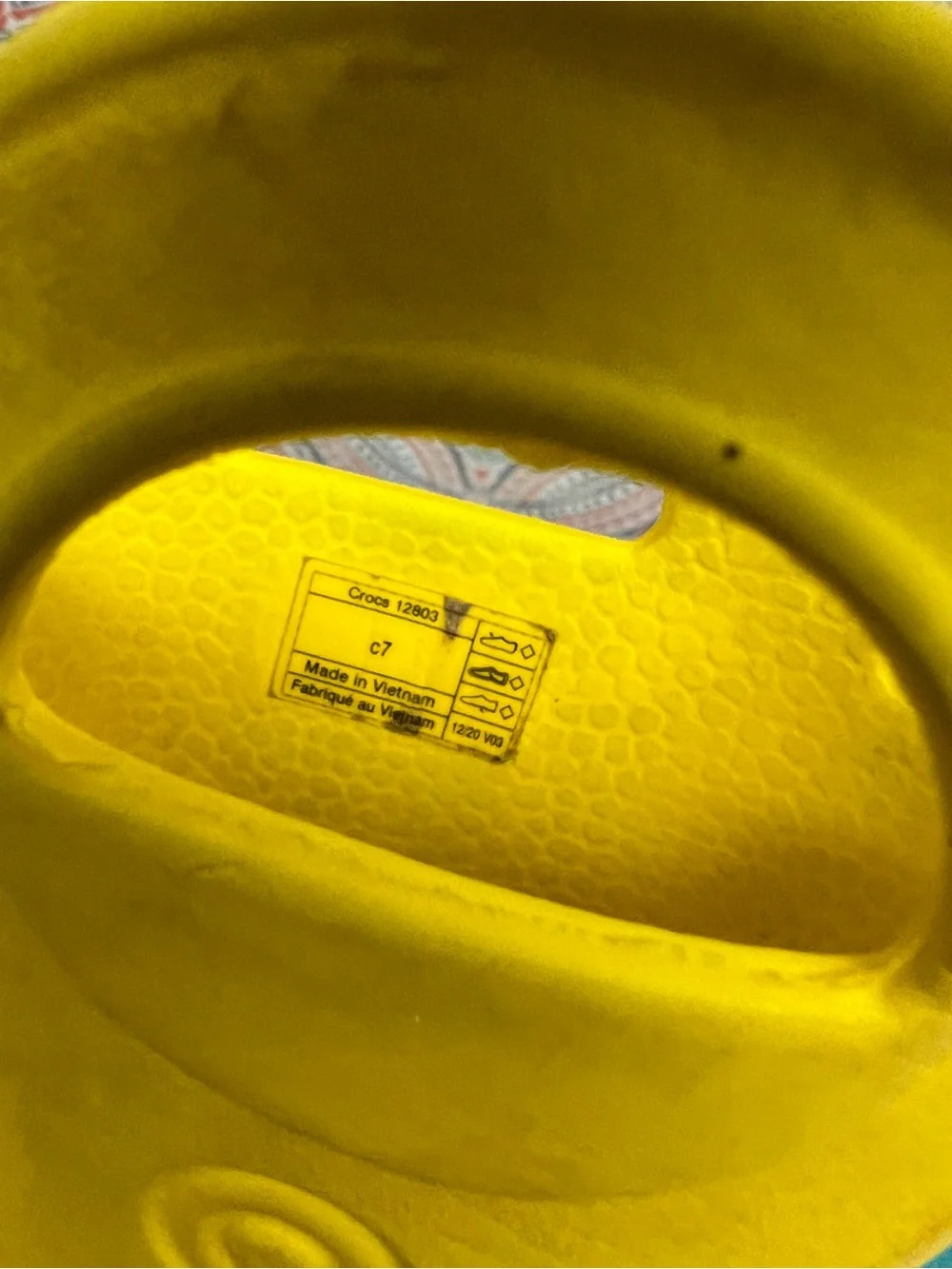Yellow Croc Rain Boots Size toddler 7